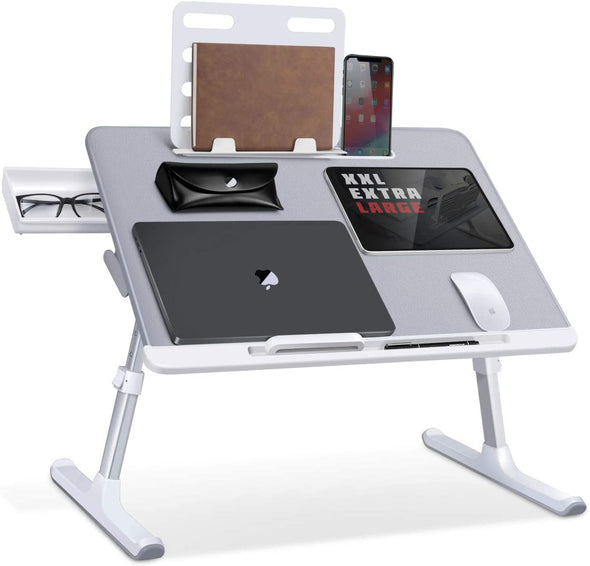 X-Large Foldable and Adjustable Laptop Stand with Storage Drawer