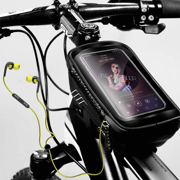 Waterproof Bicycle Front Frame Top Tube Bag with Touch Screen Holder Case