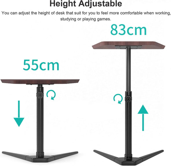 Height Adjustable C Shape Sofa Side Table