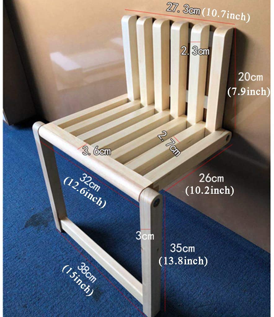 Folding Stools Folding Chair, Wall-Mounted Folding Entryway Shoe Changing Stool Bench, Aluminum Shower Seats Wall Mounted, Space-Saving Stool (Color:Blue