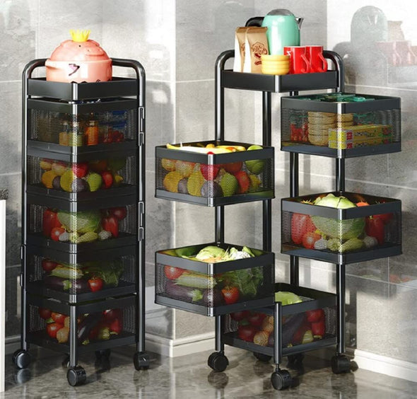 Multi- Layer Rotating Kitchen Storage Rack with Universal Wheels – SPS ...