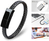 Portable Charging Cable Bracelet For iPhone/Android/Type C-Brown