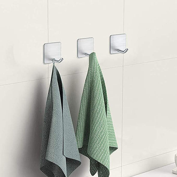 Stainless Steel Coat Hooks Self Adhesive Towel Holders