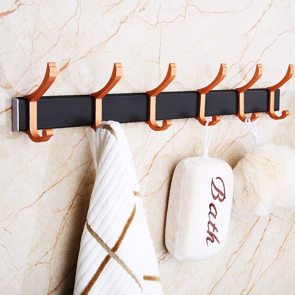Attachable Coat Rack Wall Mounted Aluminum Adjustable Coat Rack with 6 Double Hooks – SPS ...