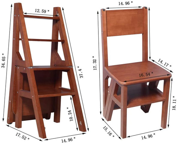 Convertible Ladder Chair Library Kitchen Step Stool