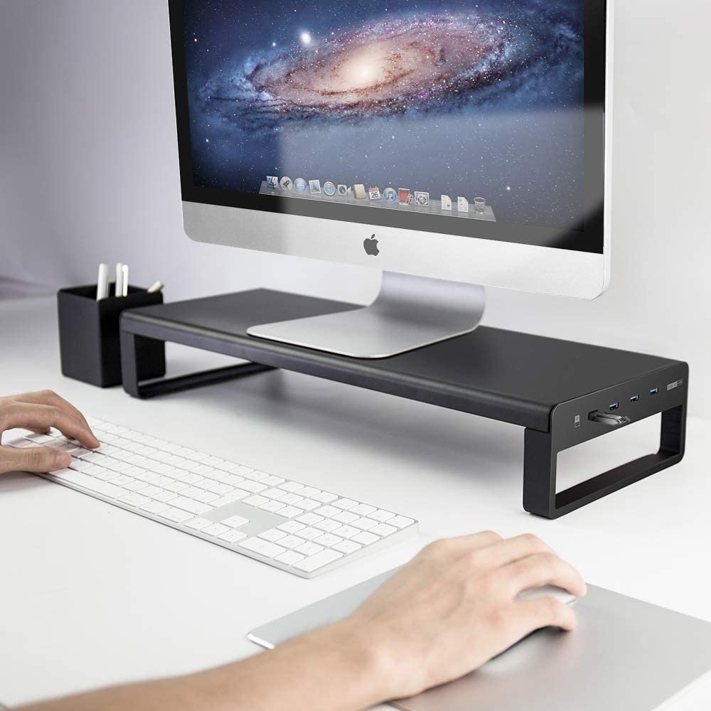 4 Ports USB 3.0 Aluminum Monitor Riser – SPS FURNTIURE