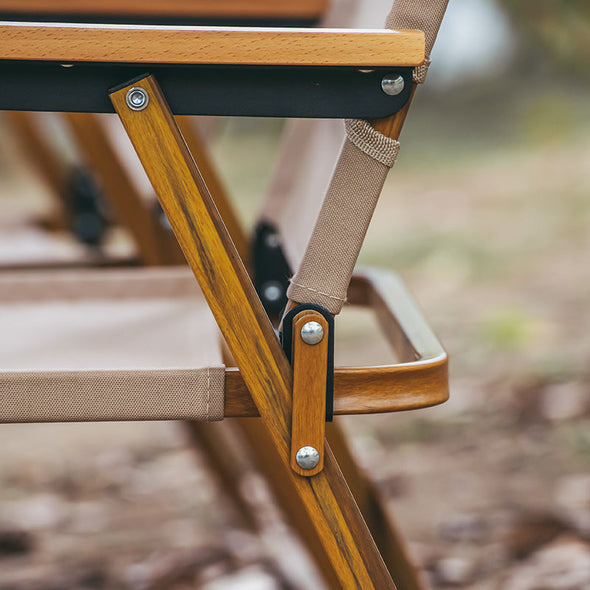 Wood Grain Heat Transfer Process Aluminum Folding Portable Kermit Chair