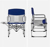Heavy Duty Compact Camping Folding Mesh Chair with Side Table and Handle