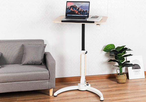 Foldable Movable Stand up Desk, Overbed Bed Table, Sofa Side Table