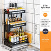 Kitchen Countertop Stainless Steel Spice Rack Set(2 tier & 3 tier)