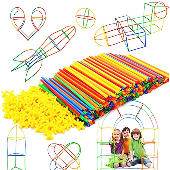 Straw Constructor Building Toys Interlocking Plastic Educational Toys