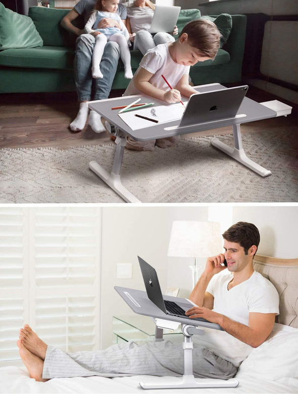 X-Large Foldable and Adjustable Laptop Stand with Storage Drawer