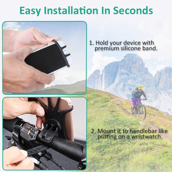 360°Rotation Silicone Bicycle Phone Holder