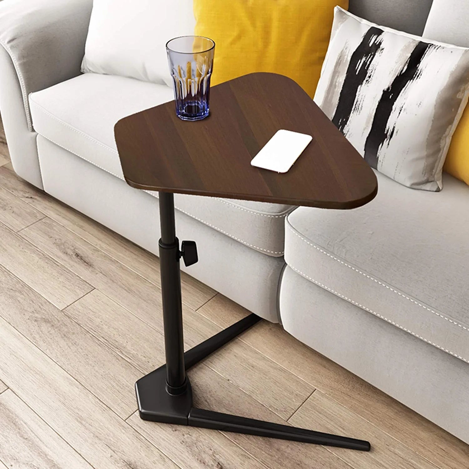 Height Adjustable C Shape Sofa Side Table SPS FURNTIURE Height adjustable c shape sofa side table sps furntiure