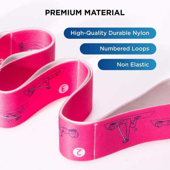 High Elastic Yoga Fitness Resistance Band 8-Loop