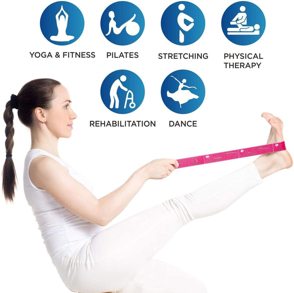 High Elastic Yoga Fitness Resistance Band 8-Loop