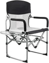 Heavy Duty Compact Camping Folding Mesh Chair with Side Table and Handle