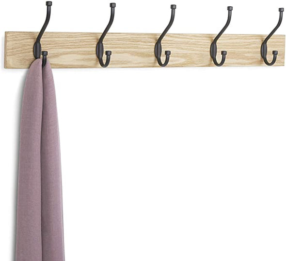 5 Standard Hooks Wall-Mounted Farmhouse Coat Rack