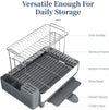 stainless steel dish drying rack with drainboard