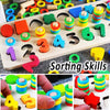 Wooden Number Puzzle Sorting Toys for Toddlers
