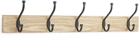 5 Standard Hooks Wall-Mounted Farmhouse Coat Rack