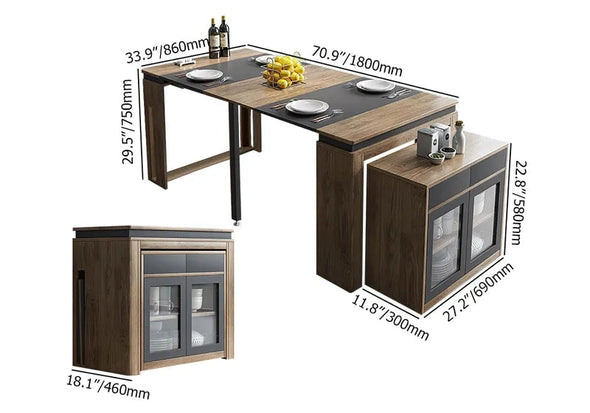 Extendable Dining Table With Sideboard