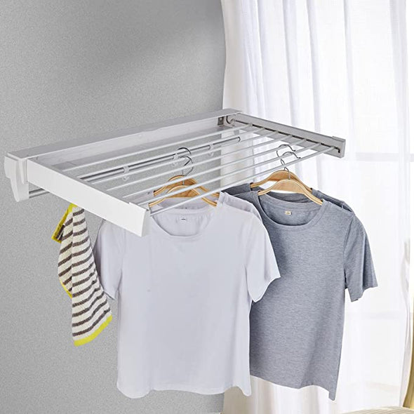 wall mounted collapsible clothes drying rack