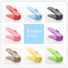 8 PCS Adjustable 50% Space-Saving Multi-Color Plastic Shoes Storage Rack