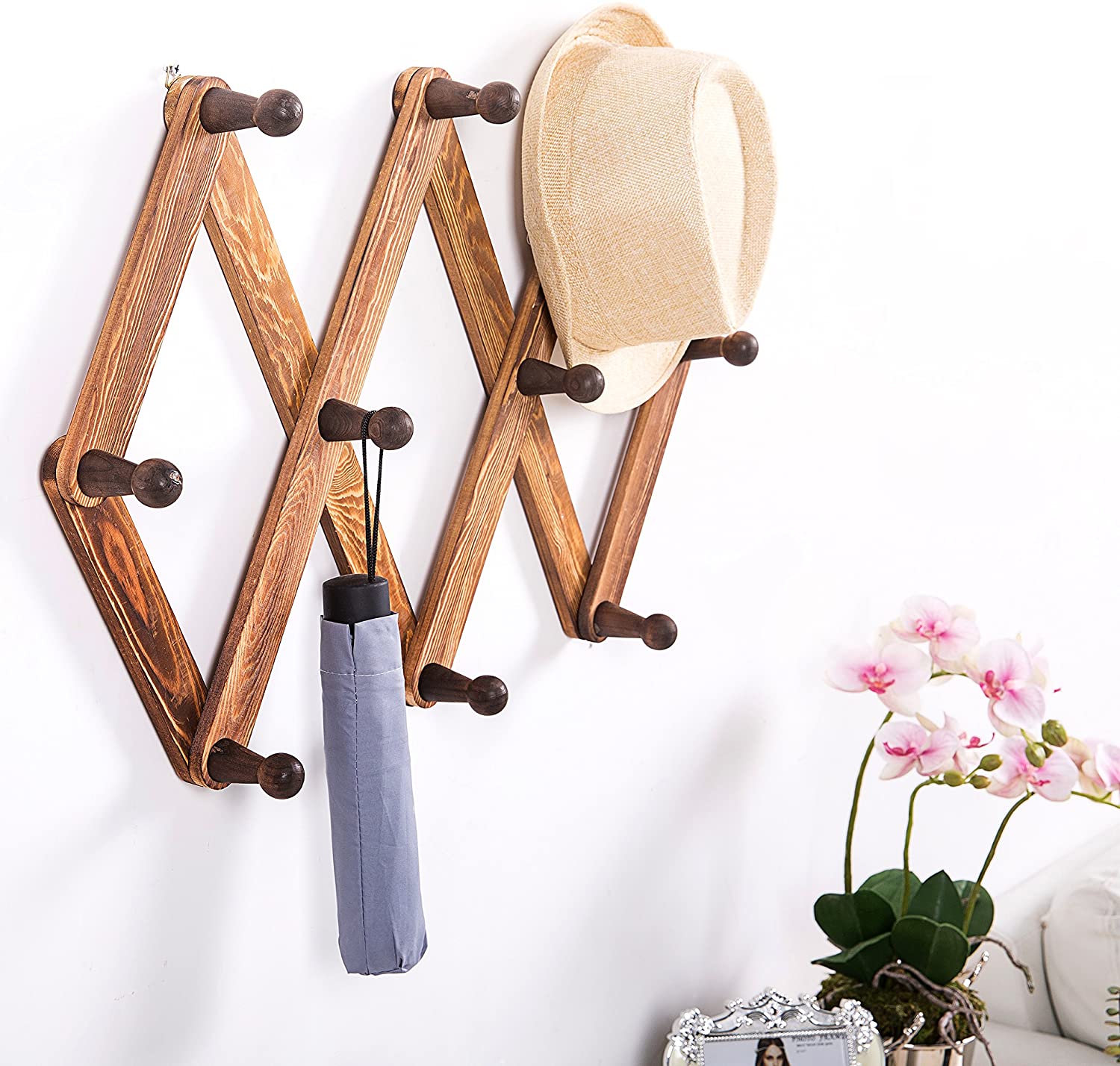 Expandable Wooden Accordian Peg Coat Rack Hanger – SPS FURNTIURE