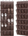 2 Pack Over the Door Shoe Organizers with 24 Durable Large Thickened Mesh Pockets for Closet Bathroom Bedroom Pantry