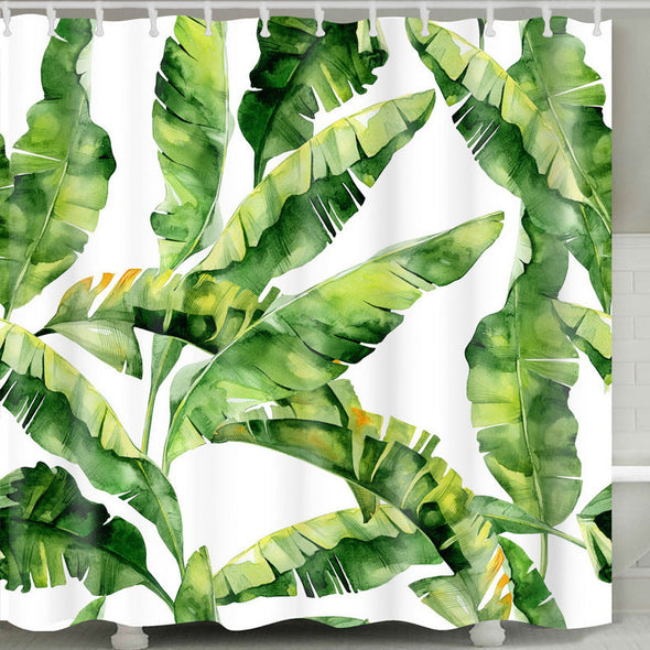 Leaves and Flowers  Bathroom Shower Curtains