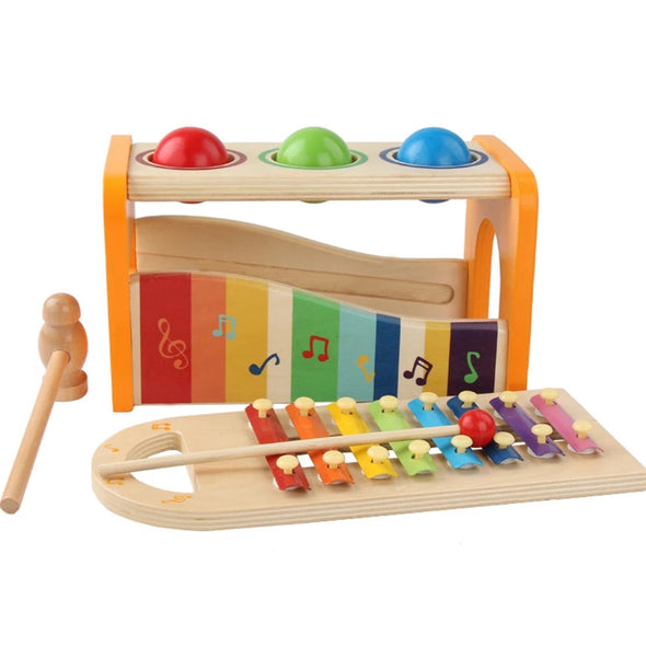 Wooden Toddler Pounding Toy Educational Musical Xylophone