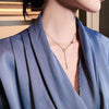 2020 NEW Design Love Letter Lariat Stainless Steel Bar Fashion Charm Necklace For Women