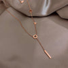 2020 NEW Design Love Letter Lariat Stainless Steel Bar Fashion Charm Necklace For Women