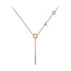 2020 NEW Design Love Letter Lariat Stainless Steel Bar Fashion Charm Necklace For Women