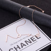2020 NEW Design Love Letter Lariat Stainless Steel Bar Fashion Charm Necklace For Women
