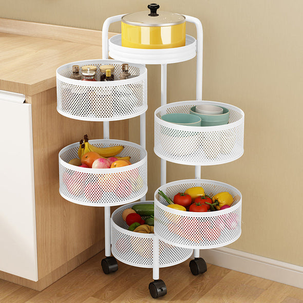 Multi Purpose Revolving Storage Racks Multi- Layer Rotating Kitchen Storage Rack with Universal Wheels – SPS ...