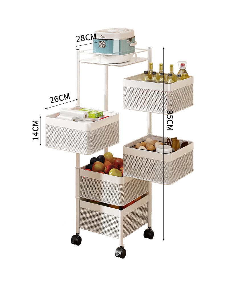 Multi- Layer Rotating Kitchen Storage Rack with Universal Wheels – SPS ...