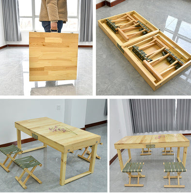 folding table with 4 stools
