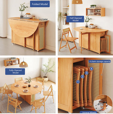 Mesa de pared plegable, mesa de comedor montada en la pared, escritorio  escondido con estante de almacenamiento, escritorio extensible de madera,  mesa
