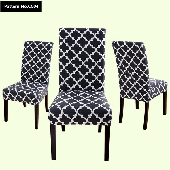 Printed Stretch Spandex Removable Washable Dining Chair Covers for Home, Kitchen, Party, Restaurant