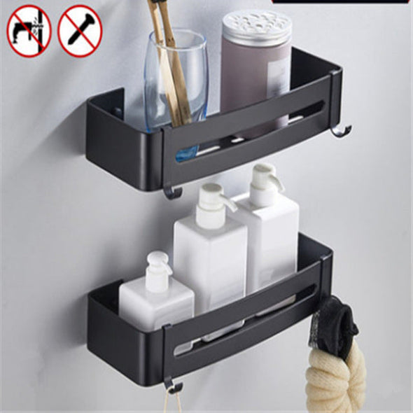 Heavy Duty Multifunction Aluminum  Square Storage Shelf with Hooks