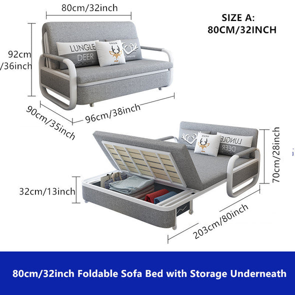 sofa bed with underneath storage