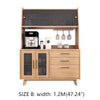 Solid Wood Buffets  Server with Hutch and Slide Glass Doors