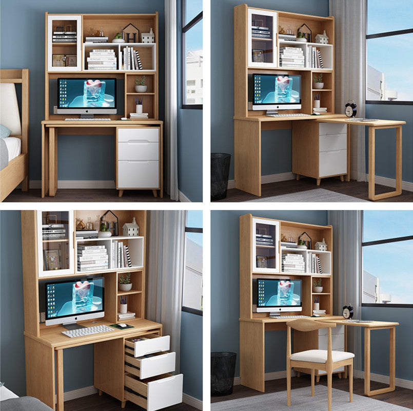 Space Saving Work Station with Shelf and Rotating Desk – SPS FURNTIURE