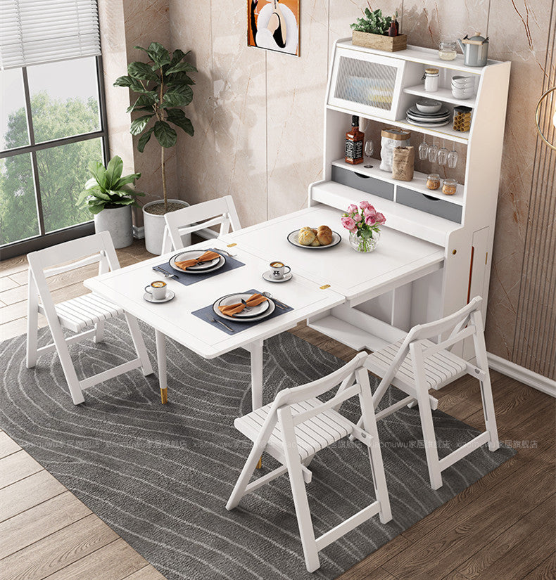 Fold Down Drop Leaf Dining Table And Chairs Space Saving Dining