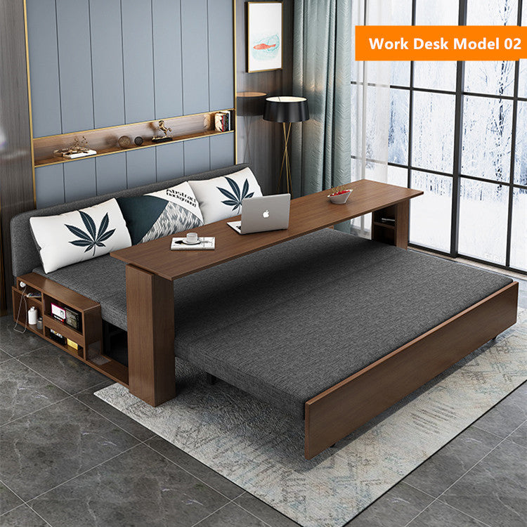 Space Saving Multifunction Sofa Bed With Foldable Work Desk – SPS FURNTIURE