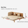 Pull Out Sofa Bed  with Backrest and Single Armrest