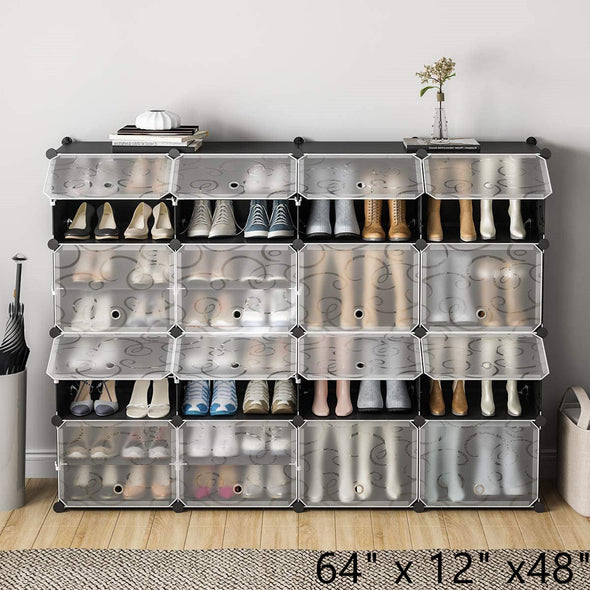 Portable Shoe Rack Organizer Expandable for Heels, Boots, Slippers-3 Size Available