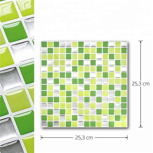 3D Mosaic Tile Sticker-10" x 10"（10 sheets）